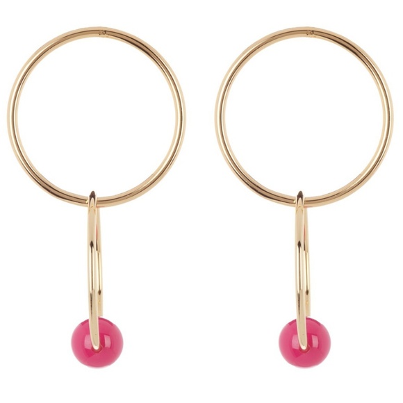 💗NWT Trina Turk Double Hoop Dangle Earrings💗 - Picture 3 of 6